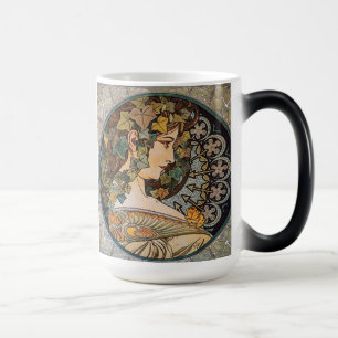  Art Nouveau Girl door Alphonse Mucha Magische Mok