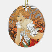  Art Nouveau Girl Keramisch Ornament (Links)