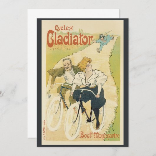  Art Nouveau, Gladiator Fietsen (Voorkant / Achterkant)
