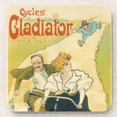 Art Nouveau, Gladiator Fietsen Bier Onderzetter (Voorkant)