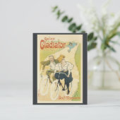  Art Nouveau, Gladiator Fietsen Briefkaart (Staand voorkant)