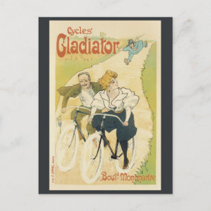 Art Nouveau, Gladiator Fietsen Briefkaart