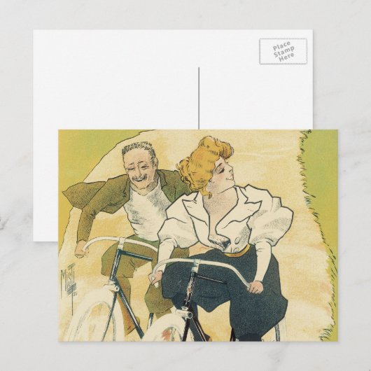  Art Nouveau, Gladiator Fietsen Briefkaart (Voorkant / Achterkant)