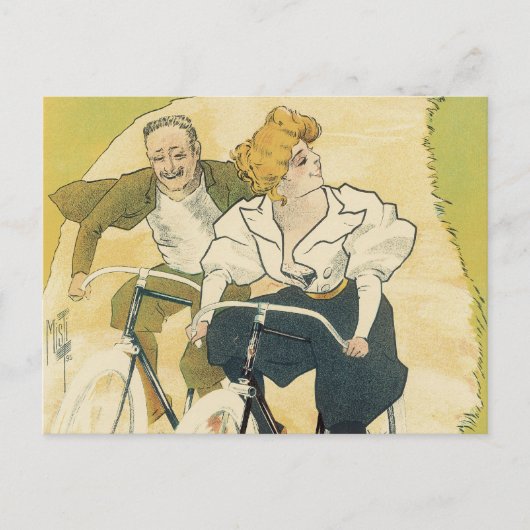 Art Nouveau, Gladiator Fietsen Briefkaart (Voorkant)