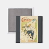 Art Nouveau, Gladiator Fietsen Magneet (Voorkant / Achterkant)