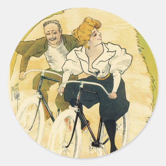  Art Nouveau, Gladiator Fietsen Ronde Sticker (Voorkant)