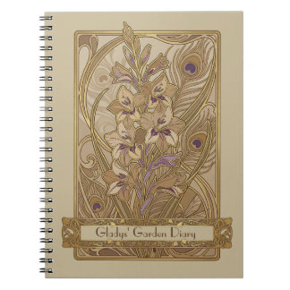 Art Nouveau Gladiolus italicus Notitieboek