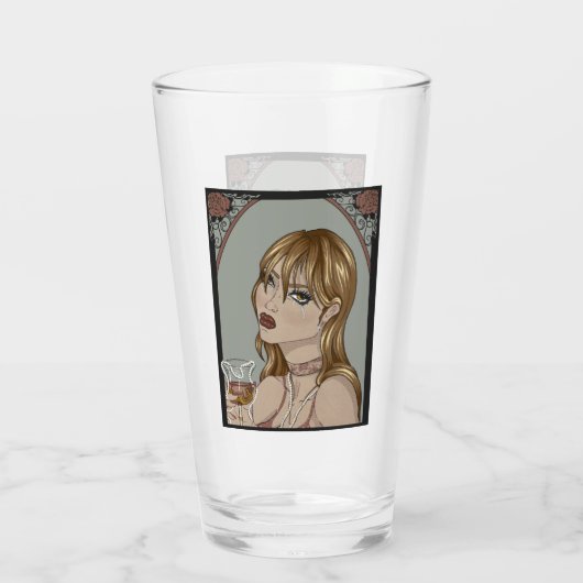 Art Nouveau Glas (Achterkant)