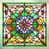 Art Nouveau Glas in lood AI Art Window Cling Raamsticker (Vel 3)