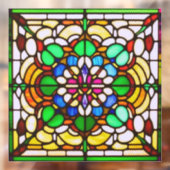 Art Nouveau Glas in lood AI Art Window Cling Raamsticker (Vel 2)