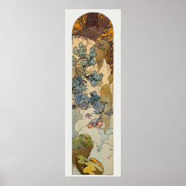 Art Nouveau Glas in lood Alphonse Mucha Poster