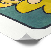 Art Nouveau Glas in lood Alphonse Mucha Poster (Hoek)