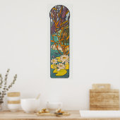 Art Nouveau Glas in lood Alphonse Mucha Poster (Keuken)