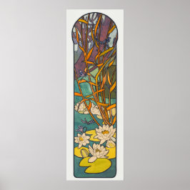 Art Nouveau Glas in lood Alphonse Mucha Poster