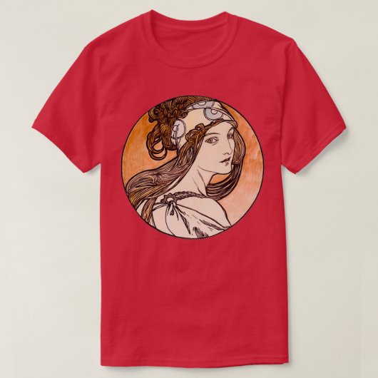 Art Nouveau Glas in lood Beauty T-shirt (Design voorkant)