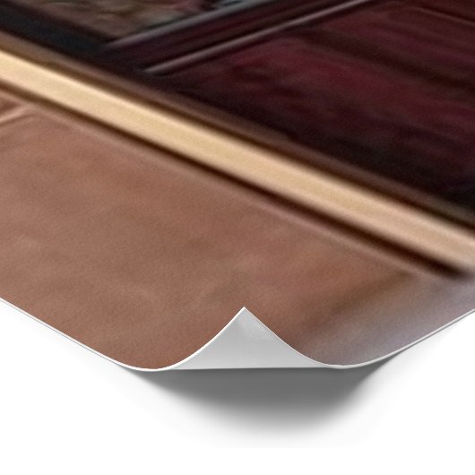 Art Nouveau Glas in lood Building Street Poster (Hoek)