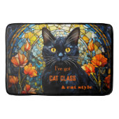 Art Nouveau Glas in lood Cat Badmat (Voorkant)