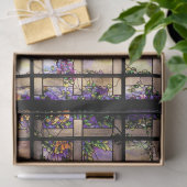 Art Nouveau Glas in lood Flowers Weefpapier Tissuepapier (Geschenk)