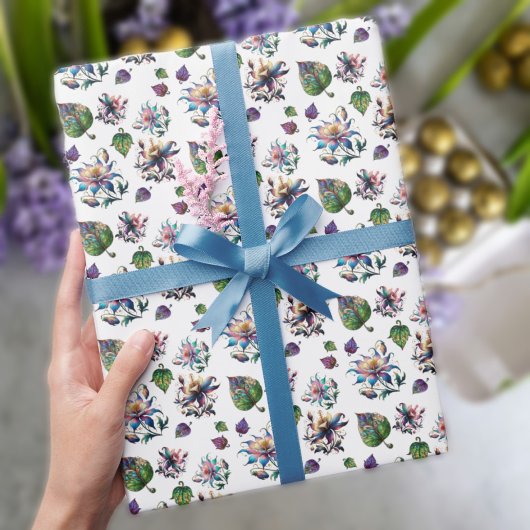 Art Nouveau Glas in lood Paasbloemen Cadeaupapier