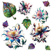 Art Nouveau Glas in lood Paasbloemen Cadeaupapier