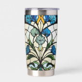 Art Nouveau Glas-in-Lood Uiterlijk Geïsoleerde Drinkbeker (Links)