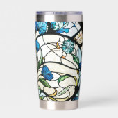 Art Nouveau Glas-in-Lood Uiterlijk Geïsoleerde Drinkbeker (Achterkant)