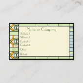 Art Nouveau Glas in lood Visitekaartje (Achterkant)