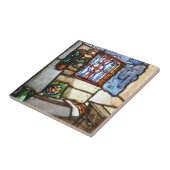 Art Nouveau Glas in lood Windows - Tile Tegeltje (Zijkant)