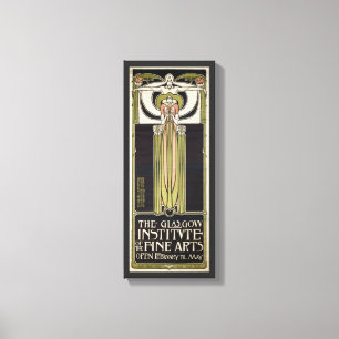 Art Nouveau Glasgow Institute of Fine Arts Canvas Afdruk