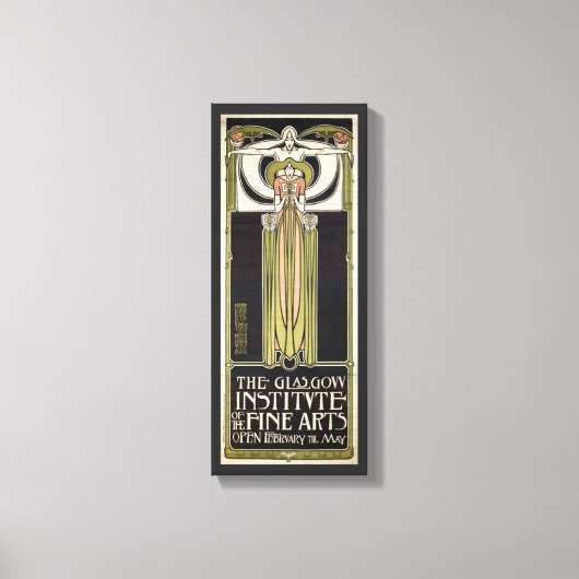 Art Nouveau Glasgow Institute of Fine Arts Canvas Afdruk (Voorkant)