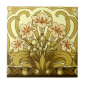  Art Nouveau Gloxinia Flowers Frieze Tegeltje (Voorkant)