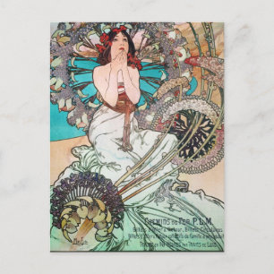 Art Nouveau Goddess Feestdagenkaart