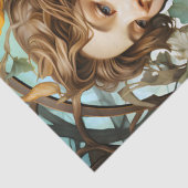  Art Nouveau Godin Victoriaans Boho Floral Tissuepapier (Detail)