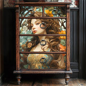  Art Nouveau Godin Victoriaans Boho Floral Tissuepapier