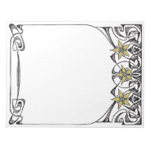Art Nouveau Gold Flower Border