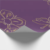 Art Nouveau Gold Flowers Cadeaupapier (Hoek)