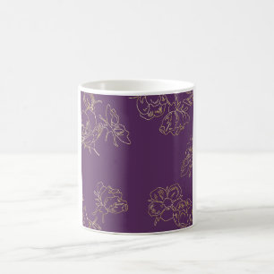 Art Nouveau Gold Flowers Koffiemok