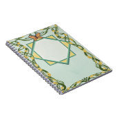 Art Nouveau Golden Mimosa Spiral Notebook Notitieboek (Rechterzijde)
