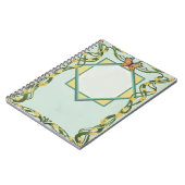 Art Nouveau Golden Mimosa Spiral Notebook Notitieboek (Linkerzijde)