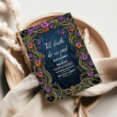 Art Nouveau Gothic Halloween bruiloft Kaart