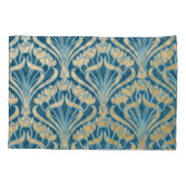 Art nouveau, goud, blauwgroen, patroon, vouw, Vict Kussensloop (Achterkant)