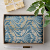 Art nouveau, goud, blauwgroen, patroon, vouw, Vict Tissuepapier (Geschenk)
