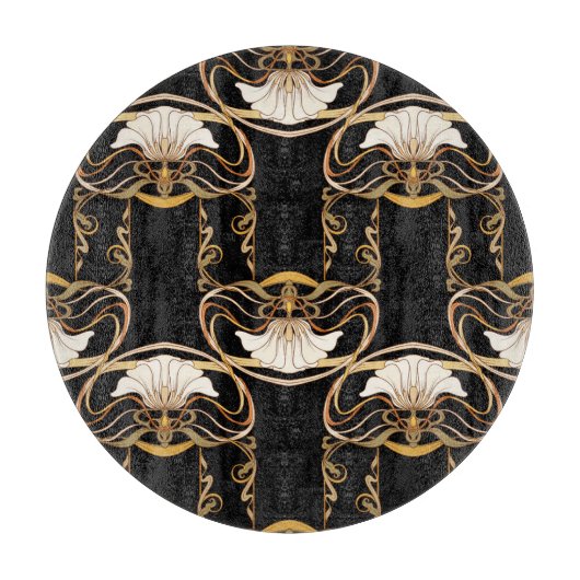 Art Nouveau: Goud Zwart Snijplank (Voorkant)