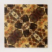 Art Nouveau: goudbruin Legpuzzel (Verticaal)