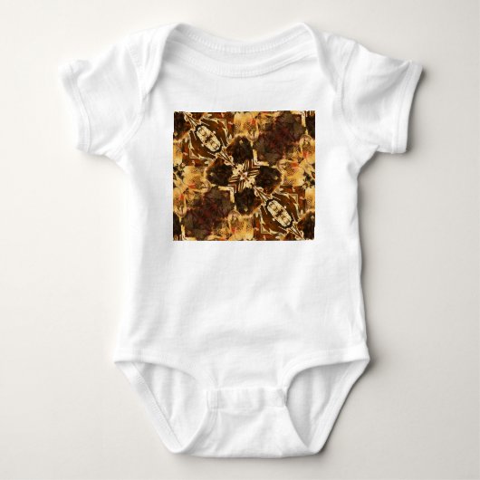 Art Nouveau: goudbruin Romper (Voorkant)