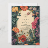 Art Nouveau Gouden Frame Huwelijk Save The Date (Voorkant)