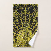 Art Nouveau gouden pauw Bad Handdoek (Handdoek)