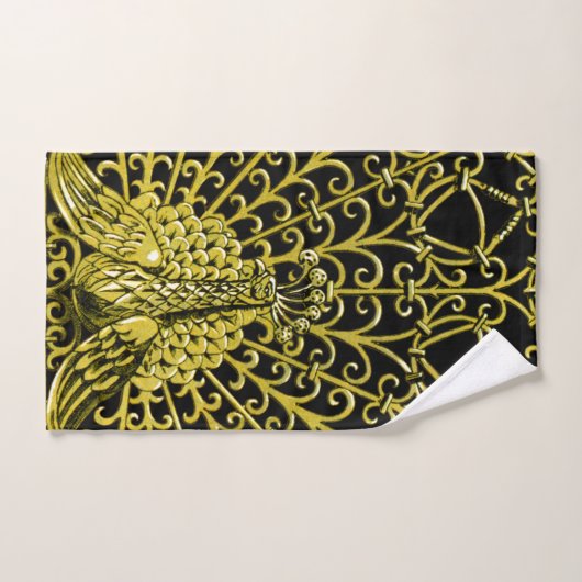 Art Nouveau gouden pauw Bad Handdoek (Handdoek)