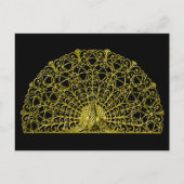 Art Nouveau gouden pauw Briefkaart (Voorkant)
