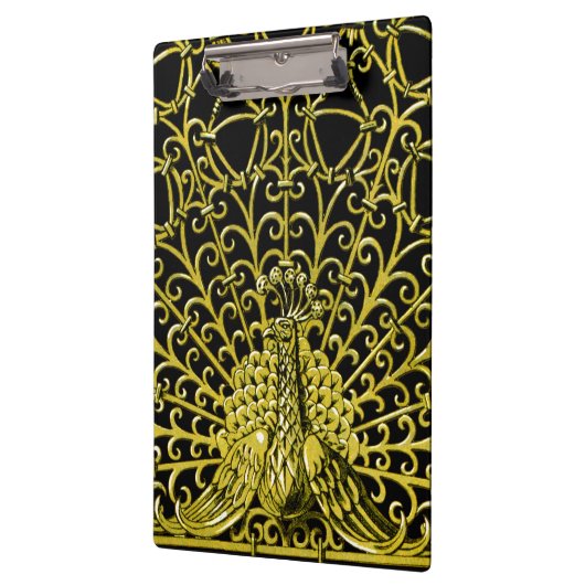 Art Nouveau gouden pauw Klembord (Links)